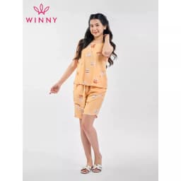 Thumbnail Bộ Mặc Nhà WINNY Kiểu Sát Nách Quần Ngố Đùi 2MNLA23045S 2