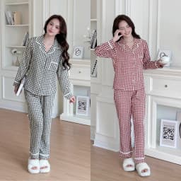 Thumbnail BỘ MẶC NHÀ ZAM - DTK - BỘ DÀI TAY KẺ THÔ COTTON 1