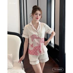 Thumbnail BỘ MẶC NHÀ ZAM - TCDA69 - BỘ NGẮN TAY QUẦN ĐÙI  NGỰA KẺ HỒNG 4
