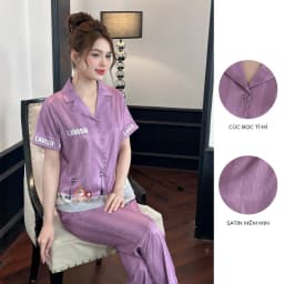 Thumbnail BỘ MẶC NHÀ ZAM - TCLA71 - BỘ NGẮN TAY QUẦN DÀI LAVISH TÍM 2