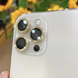 Thumbnail Bộ mắt nhũ dán bảo vệ camera iphone KTM , 11 promax , 12, 13, 14 pro max,viền kim tuyến mặt kính cường lực. 3