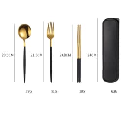 Thumbnail Bộ Muỗng Đũa Nĩa Thìa Dĩa HOKU Inox 304 Cá Nhân, Văn Phòng Có Hộp Đựng Phủ Bóng Sang Trọng Tiện Lợi - BMD01 2