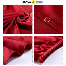 Thumbnail Bộ Ngủ Lụa Mặc Nhà Áo 2 Dây Quần Short Nữ Satin Cao Cấp Mềm Mại Hàng Chính Hãng EVA125 4