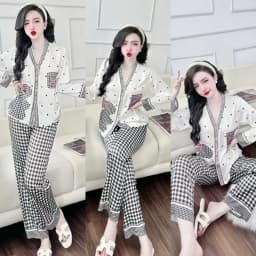 Thumbnail Bộ Ngủ Pijama Dài Tay Hisexy Set Pijama Dài tay Lụa Latin Cao Cấp Mềm Mịn P11 4