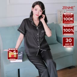 Thumbnail Bộ Ngủ Pijama Dài Tay Thu Đông Lụa Cao Cấp Zen Me Women’s World  PJDD0824 1
