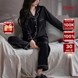 Thumbnail Bộ Ngủ Pijama Dài Tay Thu Đông Lụa Cao Cấp Zen Me Women’s World  PJDD0824 2