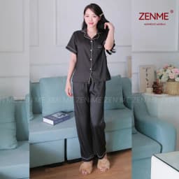 Thumbnail Bộ Ngủ Pijama Dài Tay Thu Đông Lụa Cao Cấp Zen Me Women’s World  PJDD0824 3