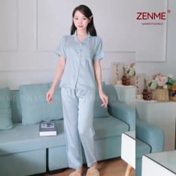 Thumbnail Bộ Ngủ Pijama Dài Tay Thu Đông Lụa Cao Cấp Zen Me Women’s World  PJDD0824 4
