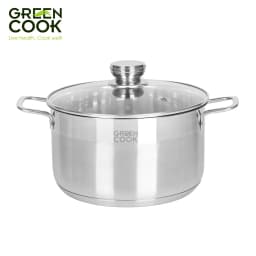 Thumbnail Bộ nồi Inox 201 cao cấp 5 đáy GCS232-T1 Green Cook siêu bền sử dụng được trên bếp từ ( Các loại bếp ) 2