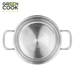 Thumbnail Bộ nồi Inox 201 cao cấp 5 đáy GCS232-T1 Green Cook siêu bền sử dụng được trên bếp từ ( Các loại bếp ) 4