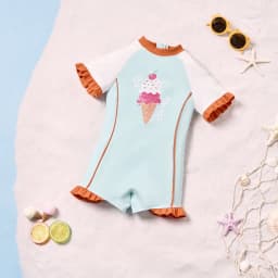 Thumbnail Bộ đồ bơi cộc bé gái ILABY bộ bơi liền So Sweet chất liệu thun lạnh chống nước size đại từ 9-38kg [3147] 2