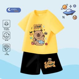 Thumbnail Bộ đồ Capybara cho bé trai - Quần áo bé trai size từ 15-40kg-  Loza Kids SB224 1