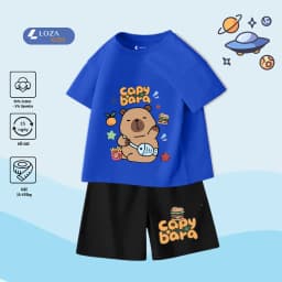 Thumbnail Bộ đồ Capybara cho bé trai - Quần áo bé trai size từ 15-40kg-  Loza Kids SB224 2