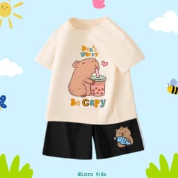 Thumbnail Bộ đồ Capybara mẫu mới 2025 cho bé trai - Quần áo bé trai size từ 15-40kg-  Loza Kids SB114 1