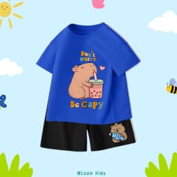 Thumbnail Bộ đồ Capybara mẫu mới 2025 cho bé trai - Quần áo bé trai size từ 15-40kg-  Loza Kids SB114 2