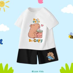 Thumbnail Bộ đồ Capybara mẫu mới 2025 cho bé trai - Quần áo bé trai size từ 15-40kg-  Loza Kids SB114 3