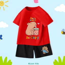 Thumbnail Bộ đồ Capybara mẫu mới 2025 cho bé trai - Quần áo bé trai size từ 15-40kg-  Loza Kids SB114 4