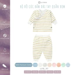 Thumbnail Bộ Đồ Cúc Bấm Dài Tay Quần Boom LECOON Cho Bé 0 - 18 tháng 4