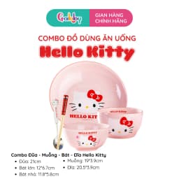 Thumbnail Bộ Đồ Dùng Ăn Uống Bát, Dĩa, Muỗng, Đũa Lotso/Kuromi/Kitty/My Melody/Cinnamoroll Cho Bé 4