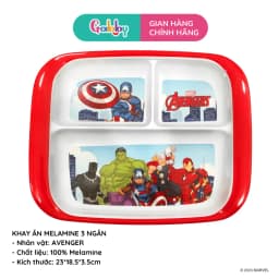 Thumbnail Bộ Đồ Dùng Oasis Park Tô, Cốc, Khay, Đũa Tập Ăn, Muỗng,Thìa Nĩa Hình Siêu Anh Hùng Marvel 2