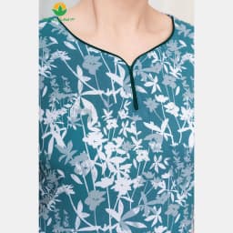 Thumbnail Bộ đồ lanh tole trung niên mặc nhà thời trang Việt Thắng, quần lửng, áo cộc tay họa tiết - B06.5022 2