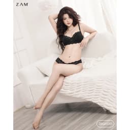 Thumbnail BỘ ĐỒ LÓT ZAM - ZBGR1001 - BỘ REN HOA LƯỚI CHẤM MÀU ĐỎ CÓ GỌNG 4