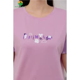 Thumbnail Bộ đồ mặc nhà nữ chất Cotton dệt kim thời trang Việt Thắng,quần lửng, áo cộc tay - B46.2415 2