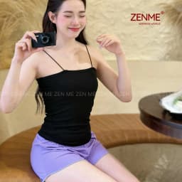 Thumbnail Bộ đồ ngủ mặc nhà nữ mùa hè 2 dây chất thun Cotton co giãn BT0324, Zen Me Women's World 2