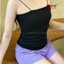 Thumbnail Bộ đồ ngủ mặc nhà nữ mùa hè 2 dây chất thun Cotton co giãn BT0324, Zen Me Women's World 4