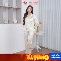 Thumbnail Bộ Đồ Ngủ Nữ Pijama Dài Tay Lụa Latin Cao Cấp Họa Tiết Nhẹ Nhàng, Sang Trọng BPD23012-2 1