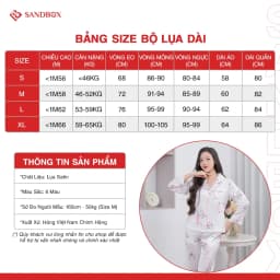 Thumbnail Bộ Đồ Ngủ Nữ Pijama Dài Tay Lụa Latin Cao Cấp Họa Tiết Nhẹ Nhàng, Sang Trọng BPD23012-2 2