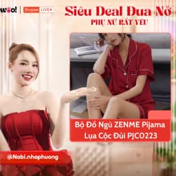Thumbnail Bộ đồ ngủ nữ Pijama lụa cộc đùi ZENME PJC0223 chất liệu cao cấp mặc nhà mát mẻ 2