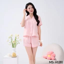 Thumbnail Bộ đồ ngủ nữ Pijama mặc nhà tơ đũi VINGO tay ngắn mùa hè H1281 VNGO 3