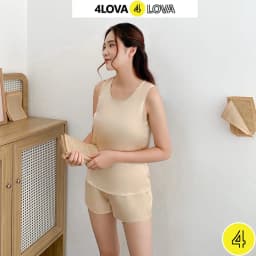 Thumbnail Bộ đồ ngủ nữ sát nách 4LOVA mặc nhà vải lụa satin mềm mịn cao cấp 4