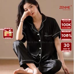 Thumbnail Bộ Đồ Ngủ Pijama Lụa Latin Cao Cấp ZENME Bộ Mặc Nhà Quần Dài Tay Ngắn Mềm Mịn Thoáng Mát PJD0322 2