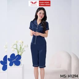 Thumbnail Bộ đồ ngủ Pijama mặc nhà lụa VINGO tay ngắn mùa hè H693 VNGO 2