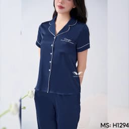 Thumbnail Bộ đồ ngủ Pijama mặc nhà lụa VINGO tay ngắn mùa hè H693 VNGO 3
