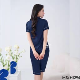 Thumbnail Bộ đồ ngủ Pijama mặc nhà lụa VINGO tay ngắn mùa hè H693 VNGO 4