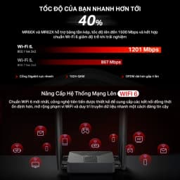 Thumbnail Bộ Phát Wifi 6 Mercusys MR60X / MR62X Chuẩn AX Tốc Độ 1500Mbps 3