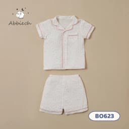 Thumbnail Bộ pijama cộc tay cho bé ABBIEOH chất liệu cotton mềm mịn thấm hút hình chấm bi 0-4 tuổi BO623 2