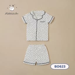 Thumbnail Bộ pijama cộc tay cho bé ABBIEOH chất liệu cotton mềm mịn thấm hút hình chấm bi 0-4 tuổi BO623 3