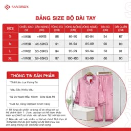 Thumbnail Bộ Pijama Dài SANDBOX Đồ Bộ Lụa Vân Xước Thiết Kế Phối Họa Tiết BPD24005 2
