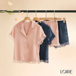 Thumbnail Bộ Pijama Lụa Pháp Phối Voan Loirechic FDMN250311 2