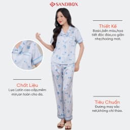 Thumbnail Bộ Pijama Mặc Nhà SANDBOX Chất Liệu Lụa Latin Cao Cấp, Thiết Kế Tinh Tế, Đơn Giản (BPC24005.12) 3
