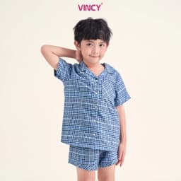 Thumbnail Bộ pijama short chất kate, họa tiết đặc trưng cho Noel cho bé KSK066S92 3