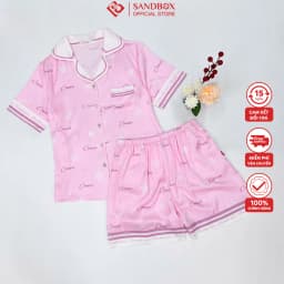 Thumbnail Bộ Pijama Đùi Mặc Nhà SANDBOX Lụa Latin Cao Cấp, Thiết Kế Tinh Tế, Họa Tiết Độc Quyền(BLD25001) 2
