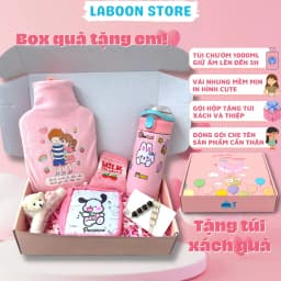 Thumbnail Bộ quà tặng bạn gái túi chườm bụng đa năng 1000ml LABOON kèm bình giữ nhiệt và phụ kiện siêu xinh 2