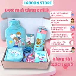 Thumbnail Bộ quà tặng bạn gái túi chườm bụng đa năng 1000ml LABOON kèm bình giữ nhiệt và phụ kiện siêu xinh 4