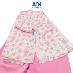 Thumbnail Bộ quần áo Bà ba Lửng bé gái họa tiết hoa Cúc Chuồn Hồng lụa tằm - AICDBGPWCIME - AIN Closet 2