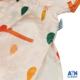 Thumbnail Bộ quần áo Bà Ba Lửng bé gái họa tiết Giọt Nước Lụa Cam - AICDBGACDCCH - AIN Closet 2